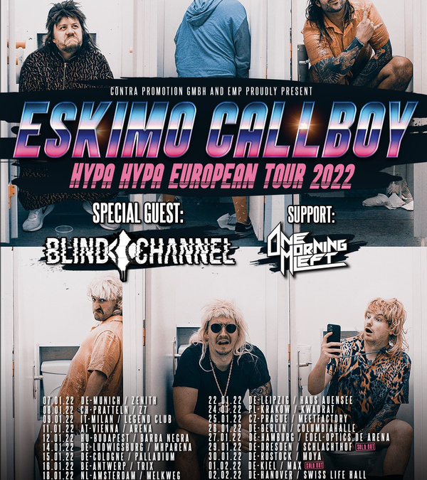 ESKIMO CALLBOY; BLIND CHANNEL – annunciano il tour europeo!